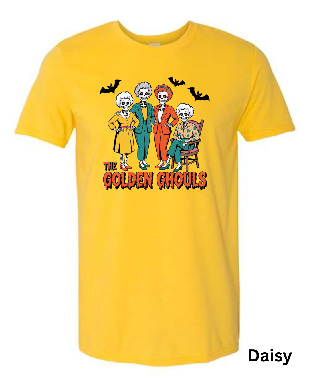The Golden Ghouls T-Shirt | Funny Skeleton Halloween Graphic Tee