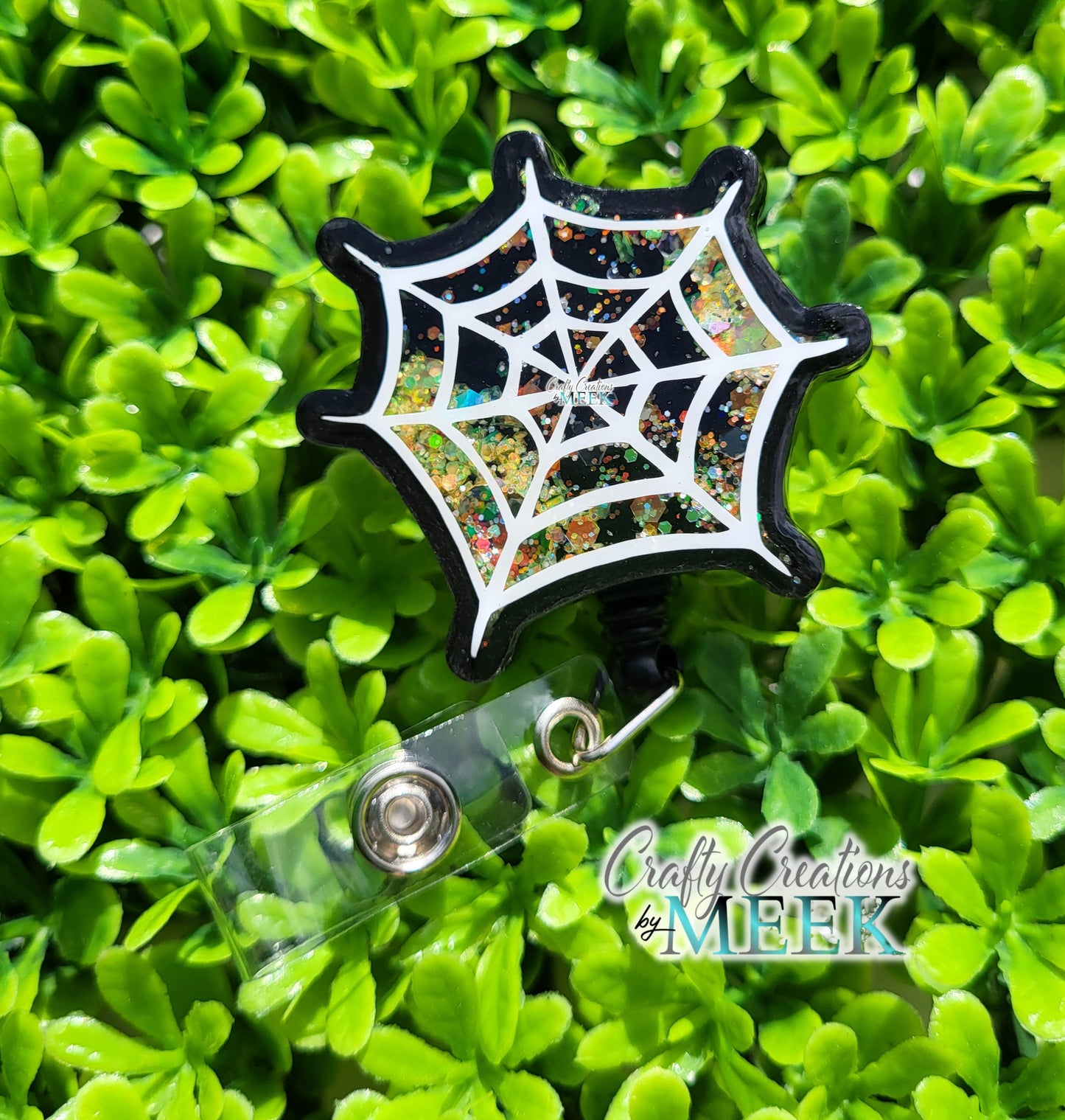 Spider Web Shaker Badge Reel
