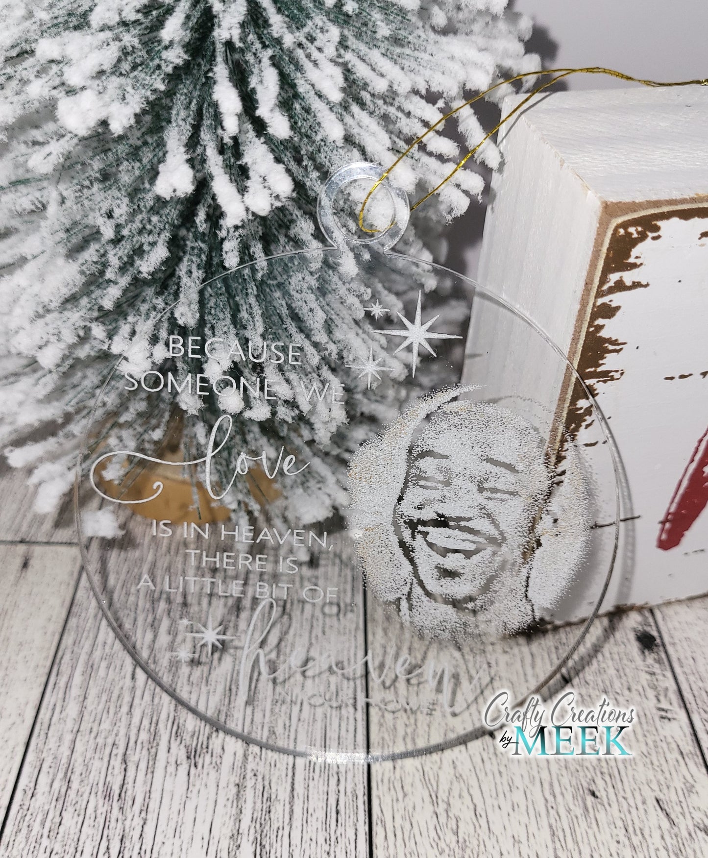 Photo Engraved Memorial Ornament