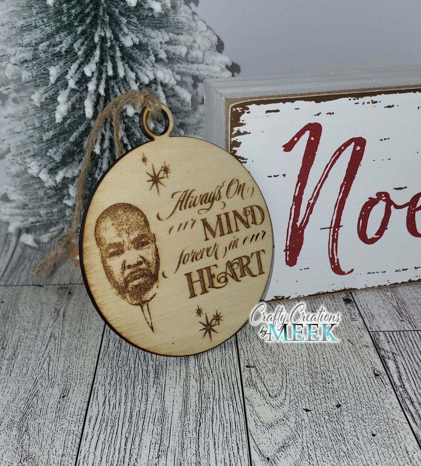 Photo Engraved Memorial Ornament