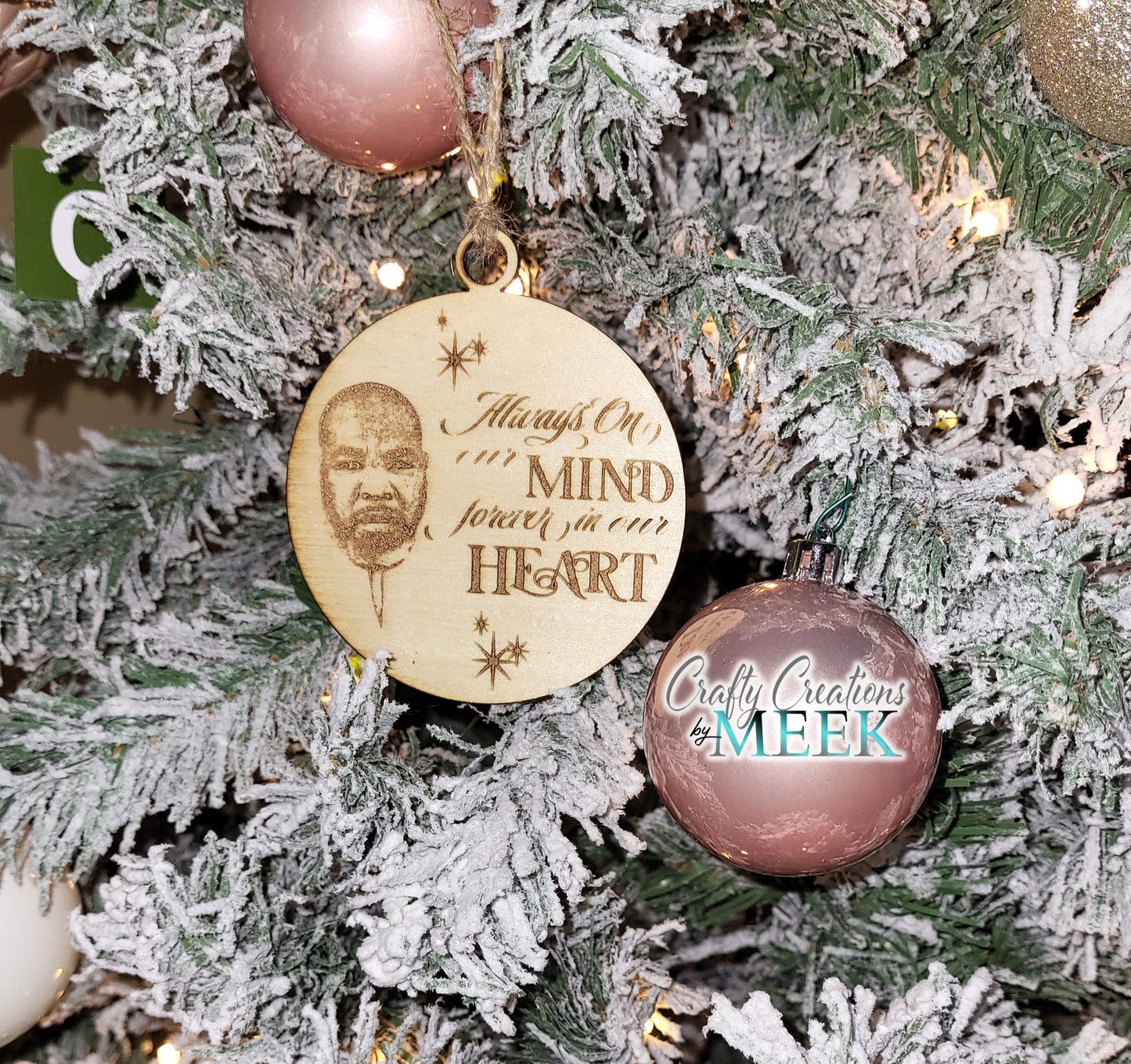 Photo Engraved Memorial Ornament