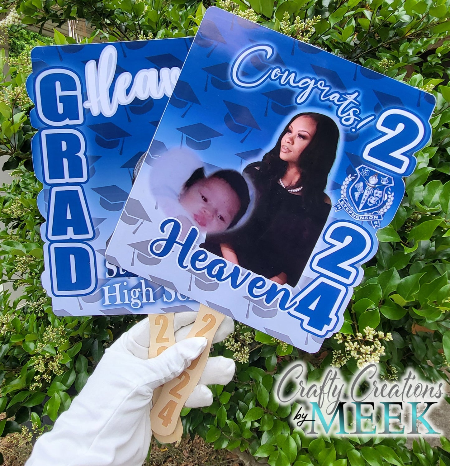 Double-Sided Graduation Fans