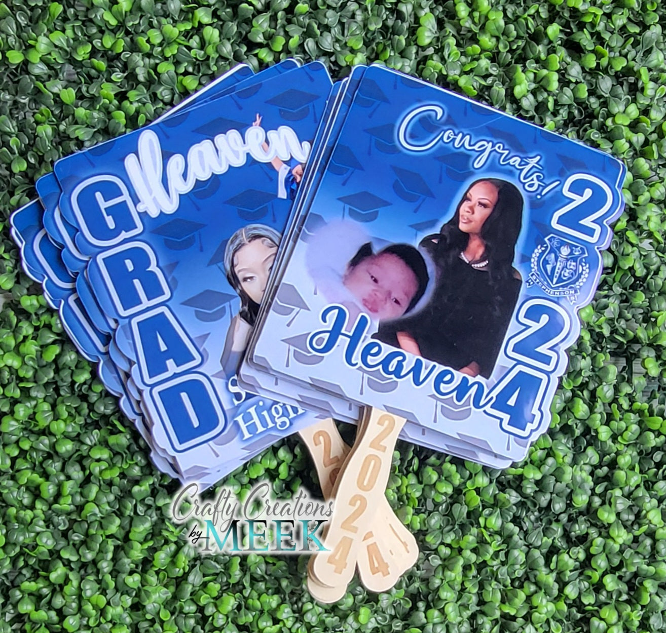 Double-Sided Graduation Fans