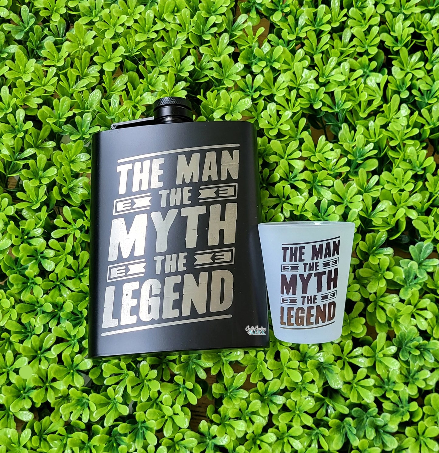 The Man Laser Engraved Flask