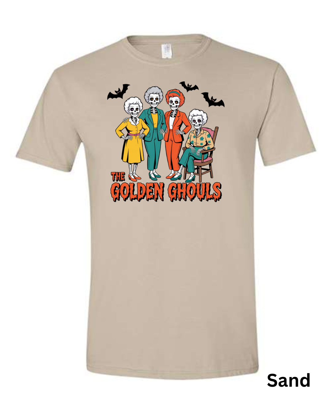 The Golden Ghouls T-Shirt | Funny Skeleton Halloween Graphic Tee