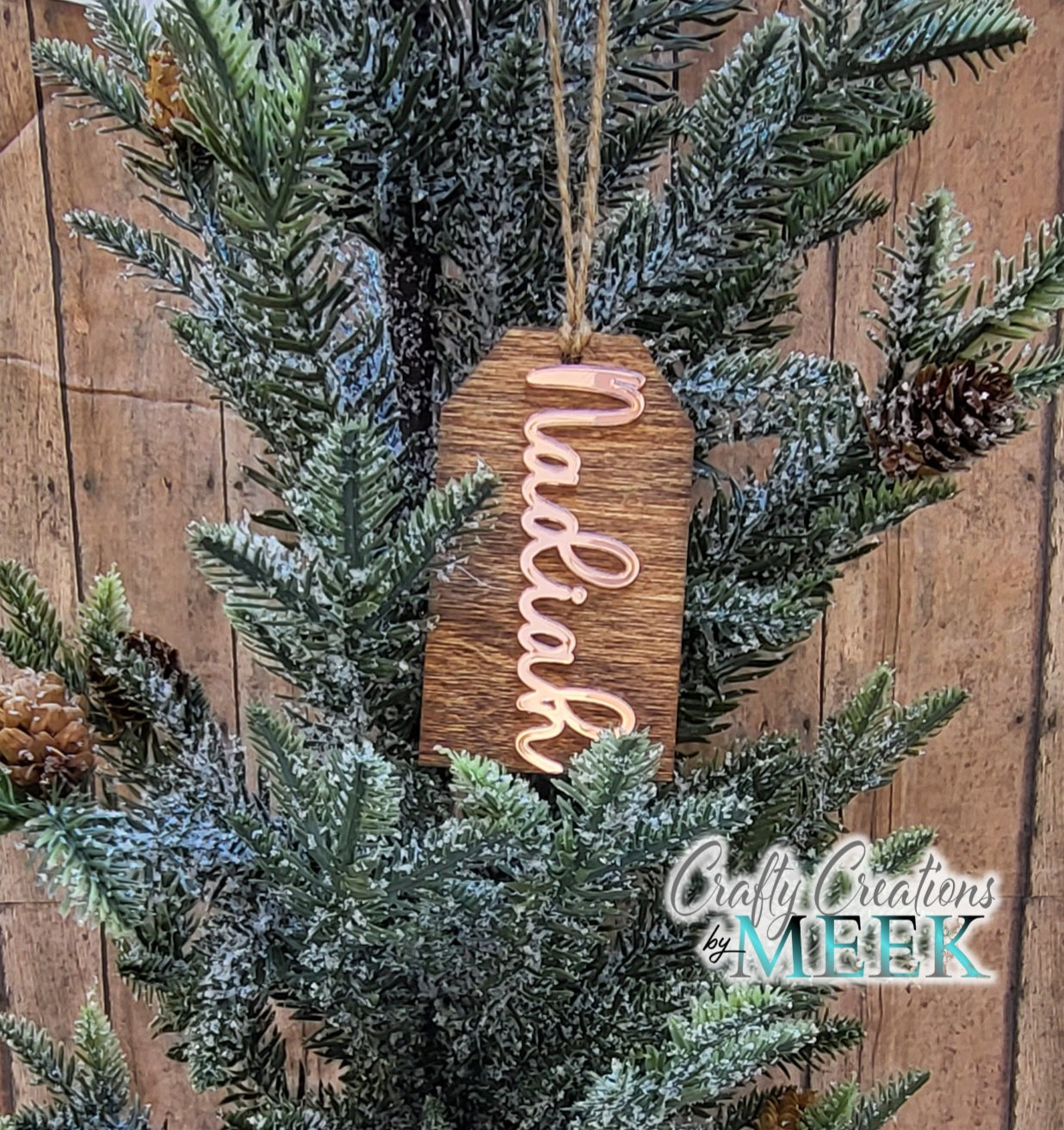 3D Wood & Acrylic Stocking Tag