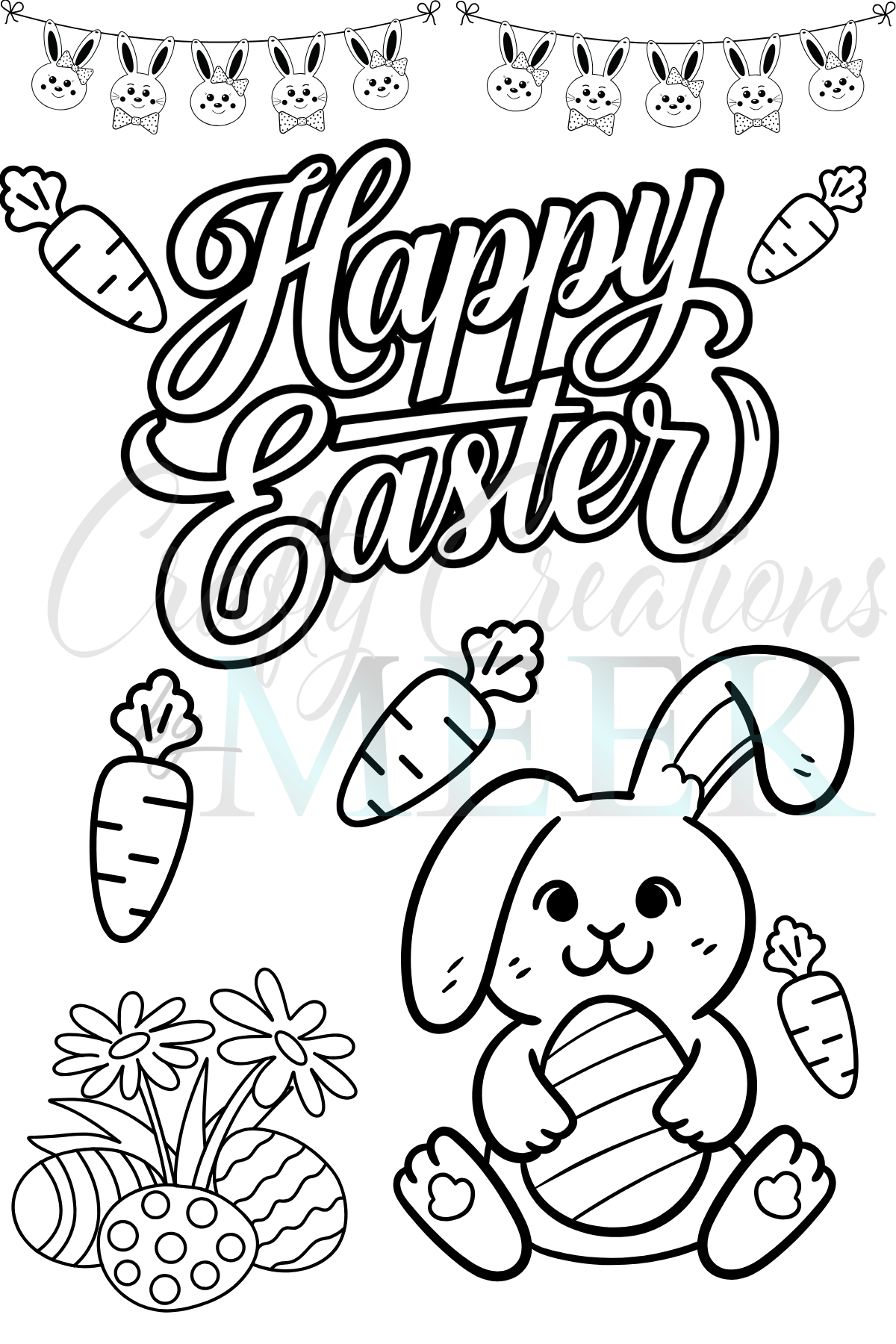 FREE Printable Easter Coloring & Activity Sheets – 2-Page Digital Download for Kids | Inkjet & Thermal Printer Friendly