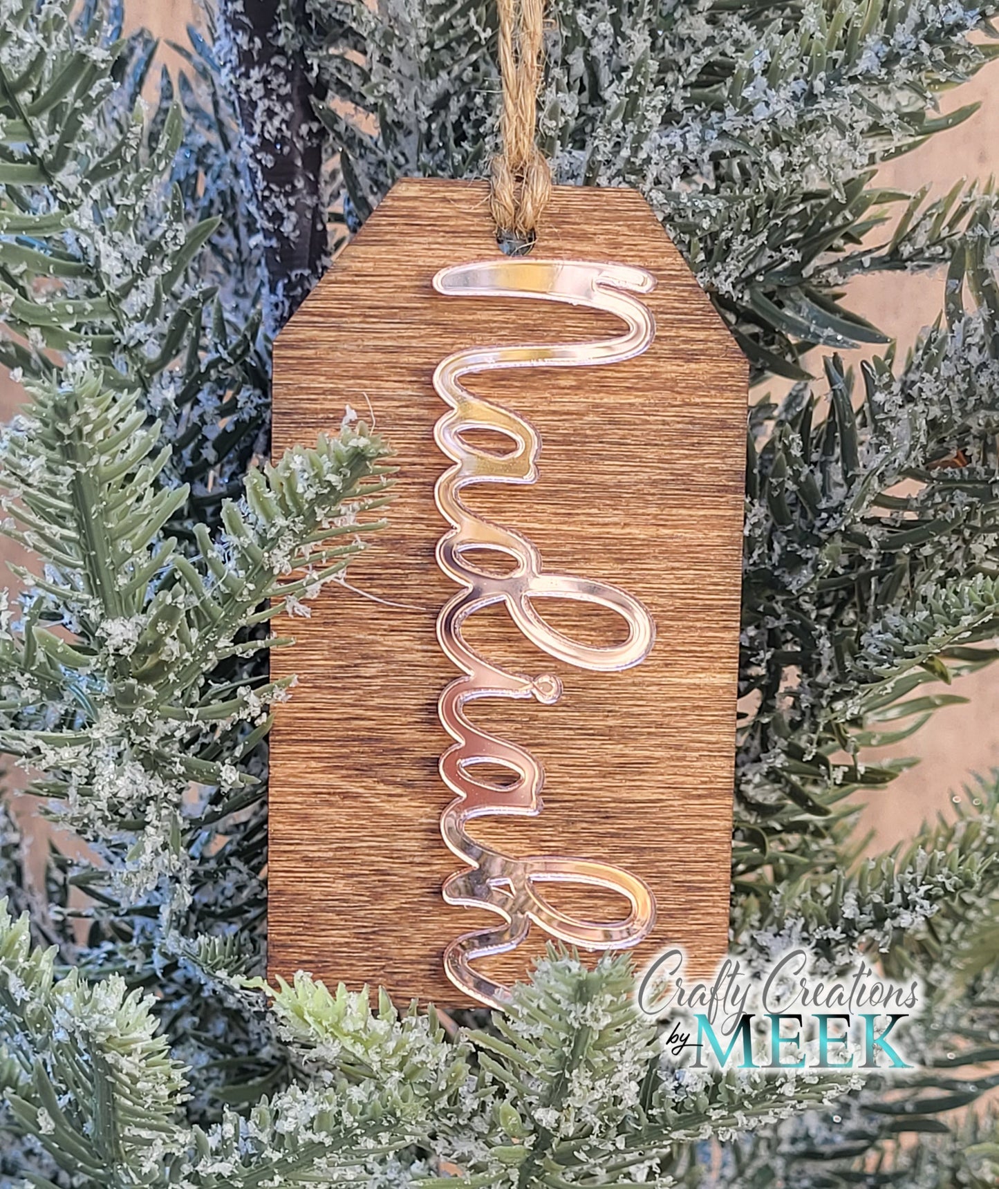 3D Wood & Acrylic Stocking Tag