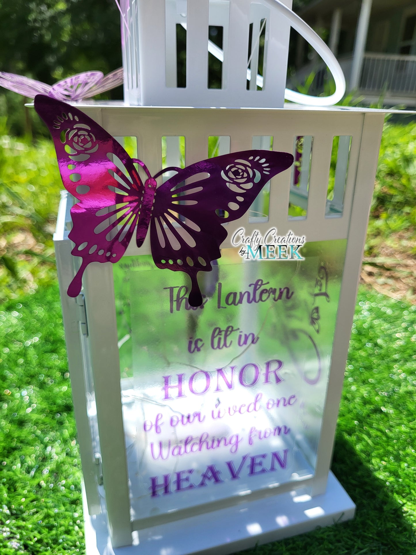 Personalized Memorial Lantern – Custom Sympathy Gift with Name & Dates