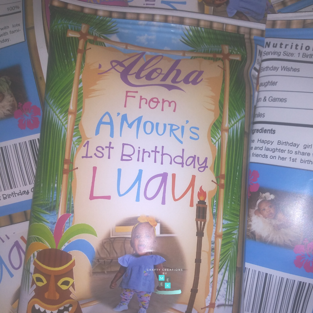 Luau Theme Chip Bags