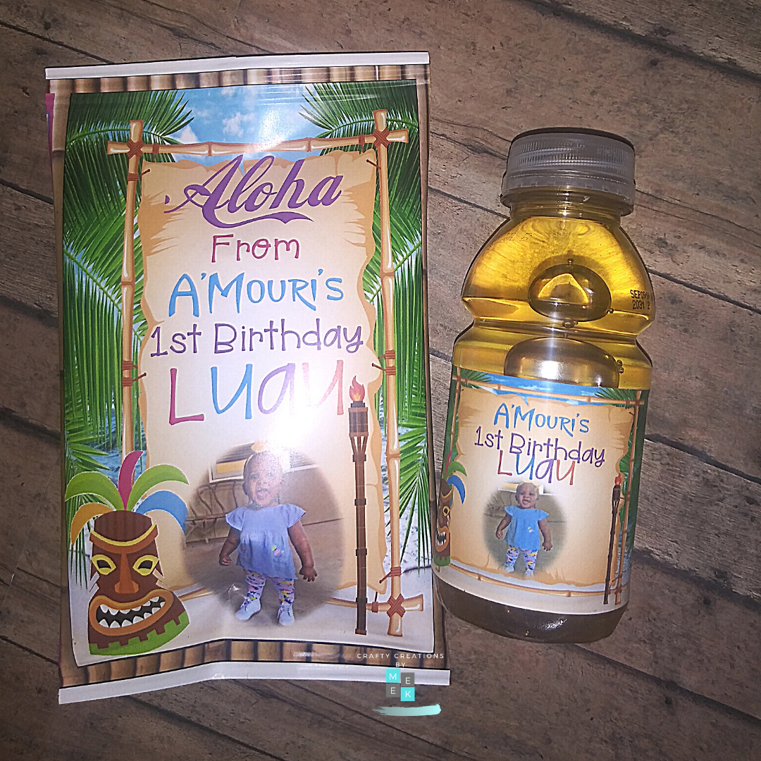 Luau Theme Chip Bags