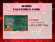 Load image into Gallery viewer, Jumbo Valentine’s Day Card for Teachers | Printable Classroom Card | Teacher Appreciation Valentine Gift Idea
