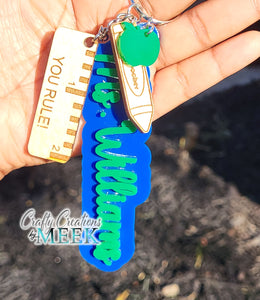 Personalized Teacher Keychain