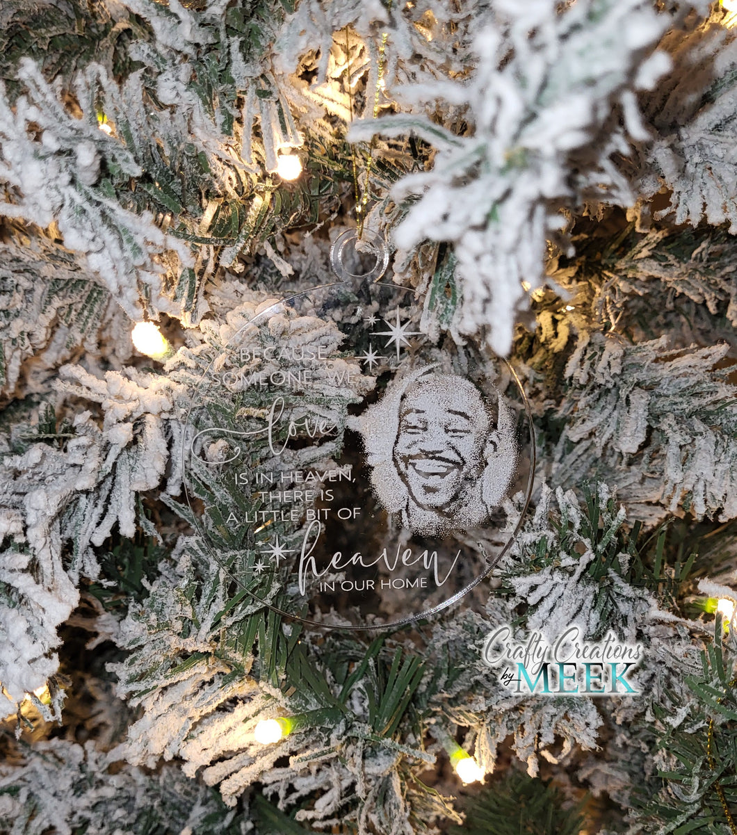 Photo Engraved Memorial Ornament