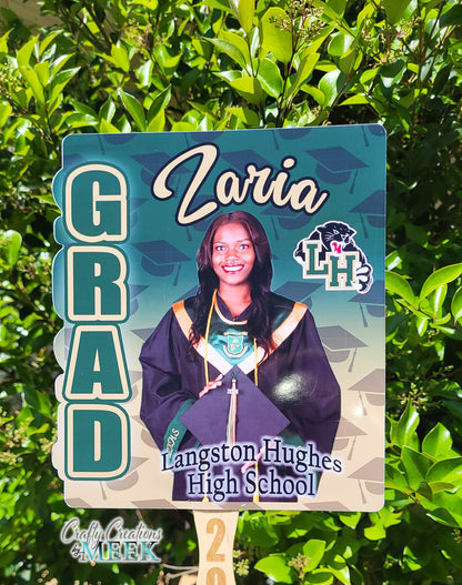 Double-Sided Graduation Fans