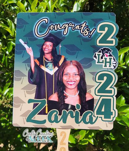 Double-Sided Graduation Fans