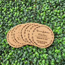 Load image into Gallery viewer, Elegant 3.5&quot; Cork Coasters – Personalized Wedding Favors &amp; Special Occasion Keepsakes
