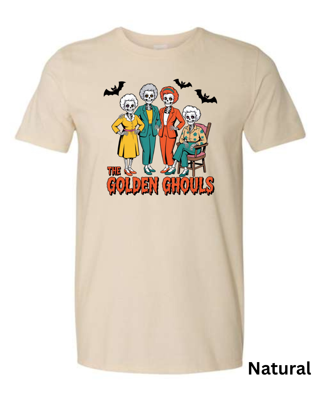 The Golden Ghouls T-Shirt | Funny Skeleton Halloween Graphic Tee
