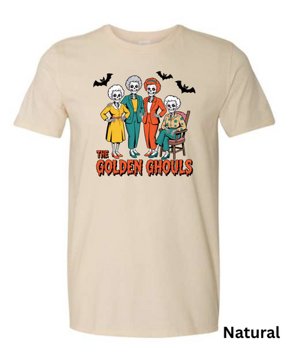 The Golden Ghouls T-Shirt | Funny Skeleton Halloween Graphic Tee