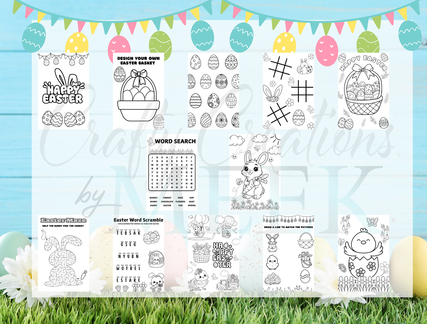 🐰 Easter Coloring & Activity Sheets – Fun Holiday Pack for Kids! 🎨