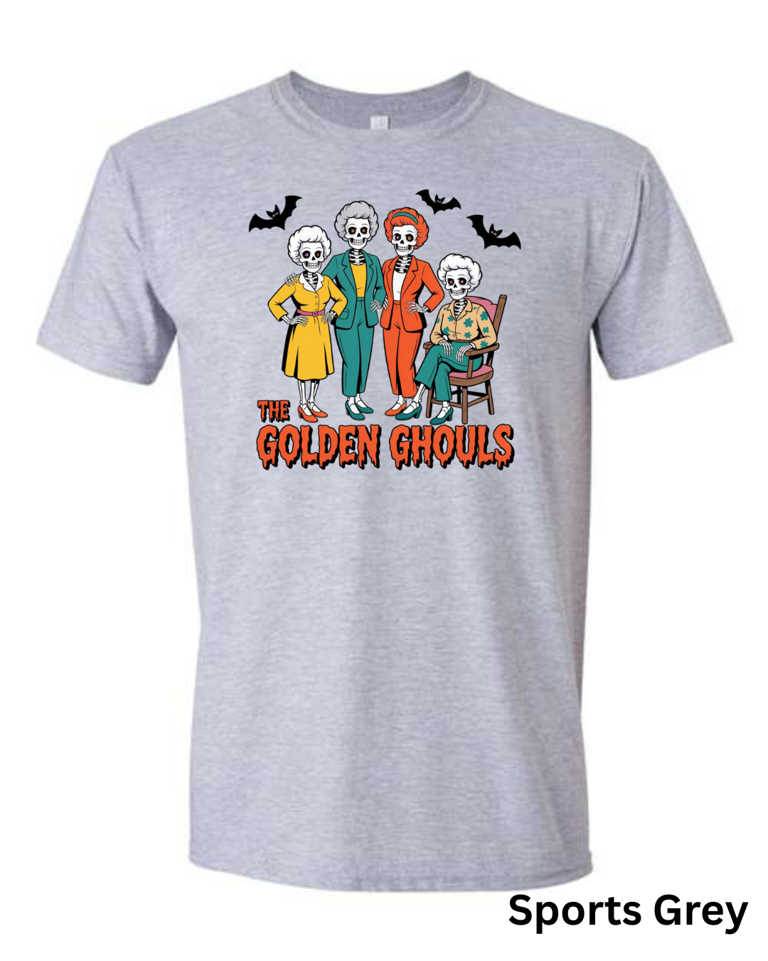 The Golden Ghouls T-Shirt | Funny Skeleton Halloween Graphic Tee