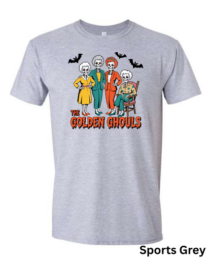 The Golden Ghouls T-Shirt | Funny Skeleton Halloween Graphic Tee
