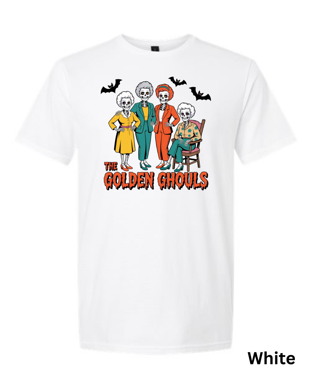 The Golden Ghouls T-Shirt | Funny Skeleton Halloween Graphic Tee