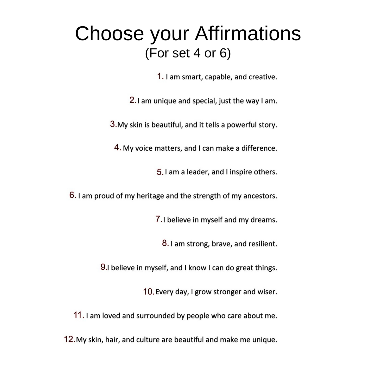 Laser Engraved Affirmation Pencils for Black Students | Inspirational School Supplies