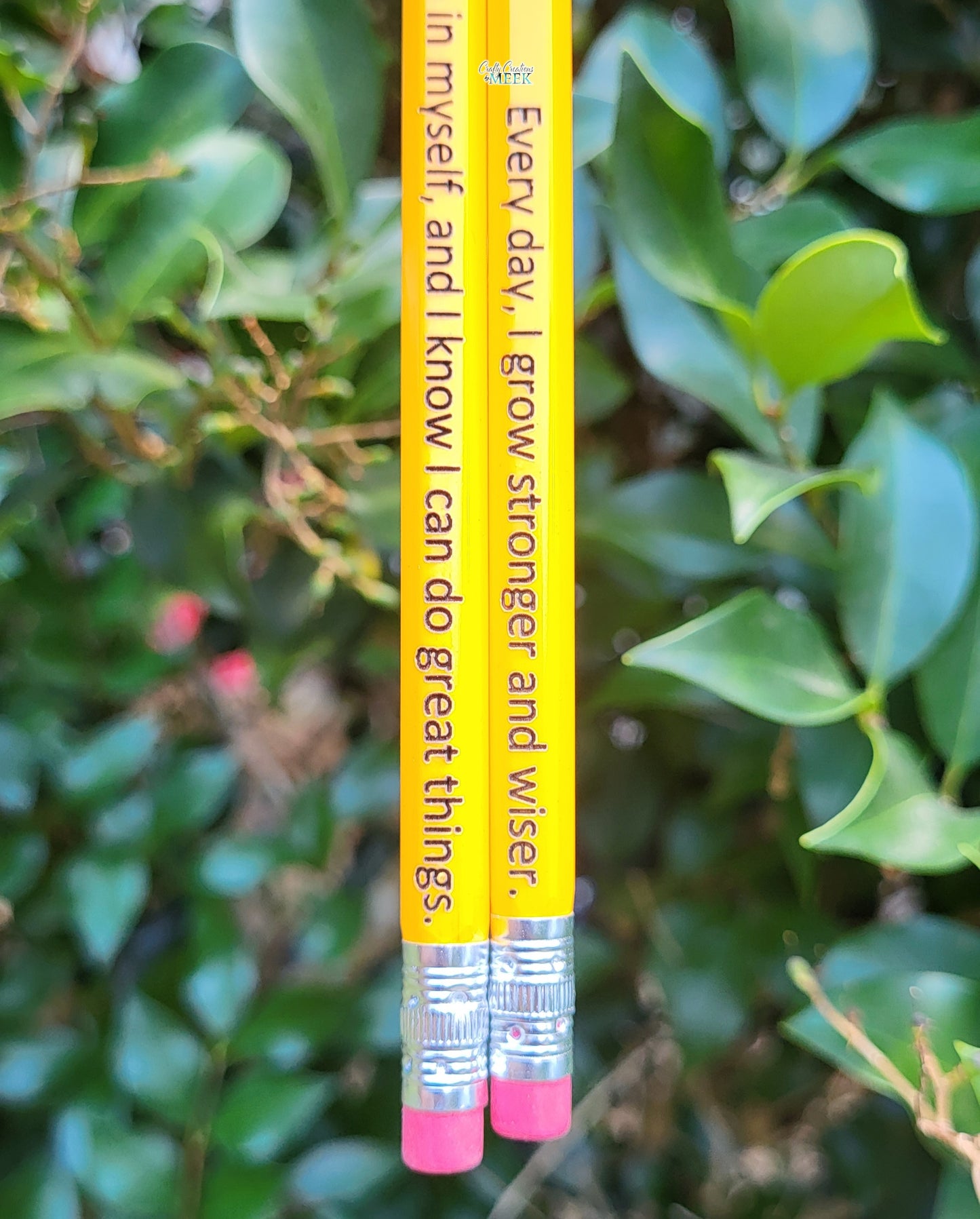 Laser Engraved Affirmation Pencils for Black Students | Inspirational School Supplies