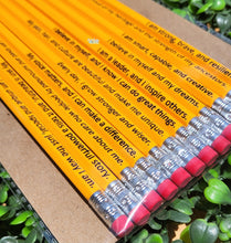 Load image into Gallery viewer, PRE-ORDER Personalized Laser Engraved Affirmation Pencils for Black Students | Inspirational School Supplies
