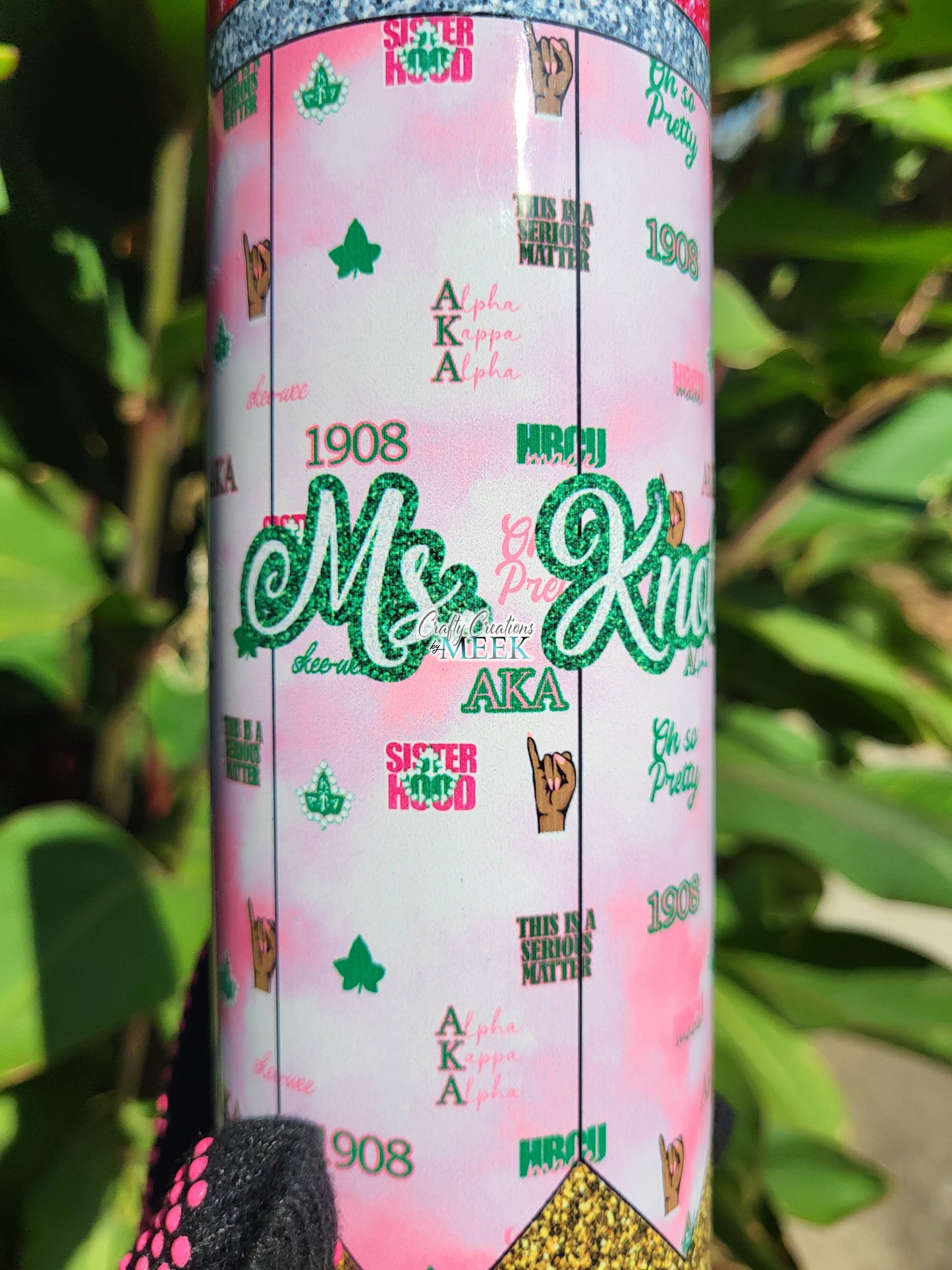 Greek Pencil Design Sublimation Tumbler | Personalized Teacher Gift | Custom Sorority Teacher Tumbler
