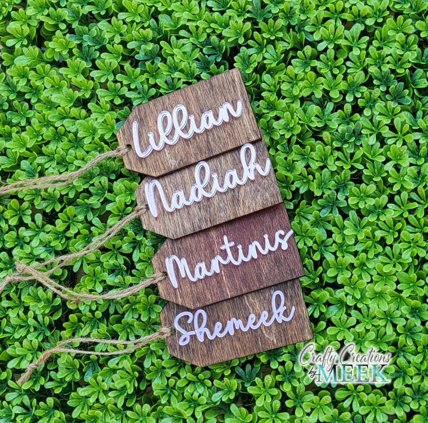 3D Wood & Acrylic Stocking Tag