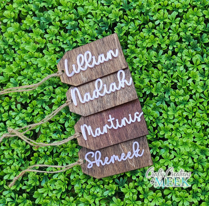3D Wood & Acrylic Stocking Tag