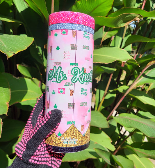 Greek Pencil Design Sublimation Tumbler | Personalized Teacher Gift | Custom Sorority Teacher Tumbler
