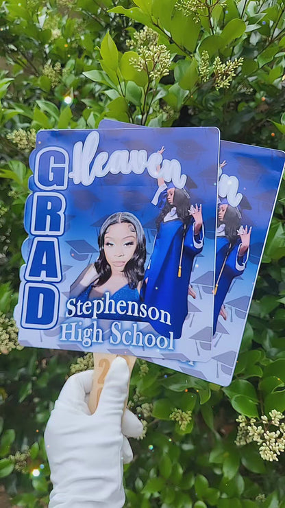 Double-Sided Graduation Fans
