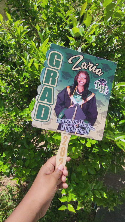 Double-Sided Graduation Fans