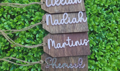 3D Wood & Acrylic Stocking Tag