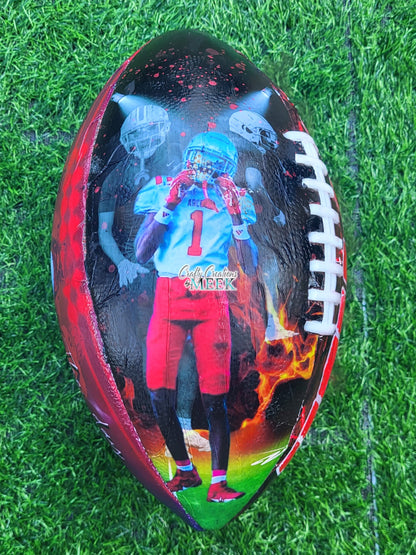 Custom Football – Personalized Leather Football with Name, Number & Team Logo | Sports Gift