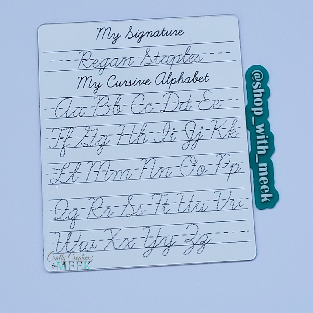 Cursive Tracing Board – Crafty Creations By Meek