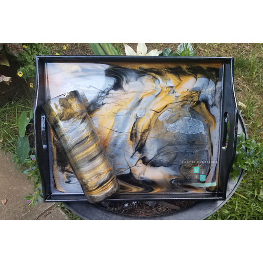 Marble Serving Tray & Matching Tumbler