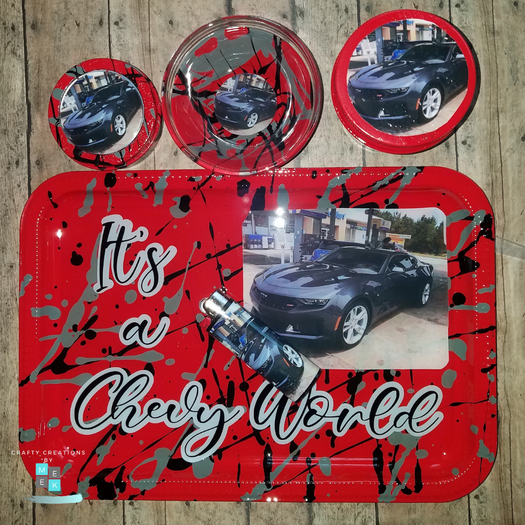 Tray Set - Splattered Paint